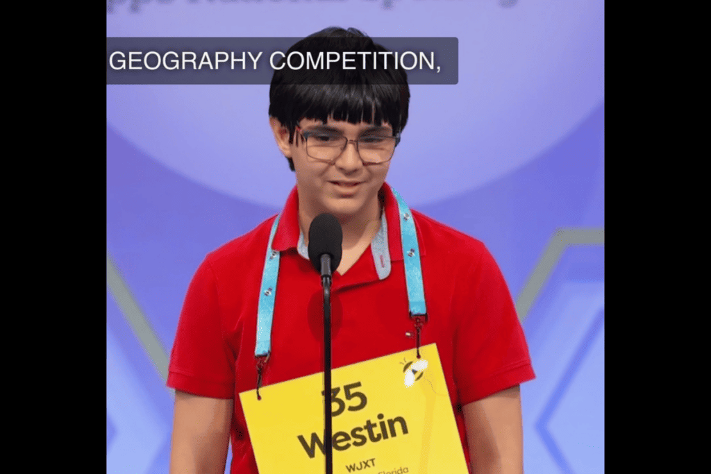 Westin Martin participates in the Scripps National Spelling Bee